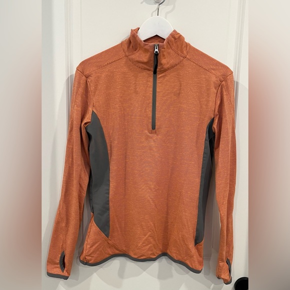 NILS Katelin Half Zip Turtleneck Mid Layer Women's Size M Grapefruit Charcoal - Picture 2 of 11